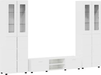 vidaXL Conjunto De Mueble De Tv Brillante Madera De Ingenier&iacute;a Vidaxl