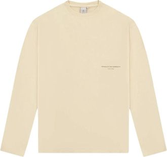Law Of The Sea Thaumas Garment Dyed Long Sleeve T-Shirt - Heren - Tops - Beige - Maat: S Katoen