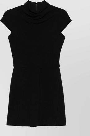 Versace draped knee length dress with cap sleeves