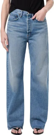A Gold E Loose Wide Leg Jeans in Outbreak Md Worn Ind Cut Roll at Nordstrom, Size 26
