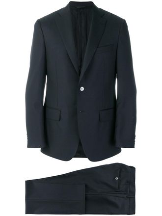 Dell'Oglio slim-fit tailored suit - men - Cupro/Wool - 54 - Blue