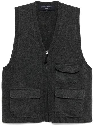 Comme Des Garçons zip-up cardigan - Grey