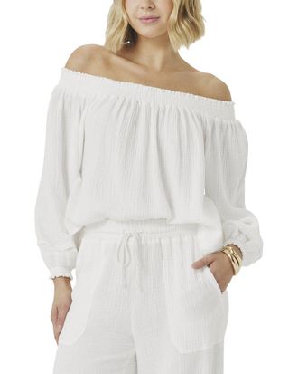 Splendid Gauze Off Shoulder Top