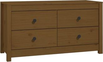 vidaXL Side Cabinet Honey Brown 100x40x54 cm Solid Wood Pine Vidaxl