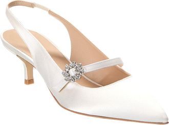 Stuart Weitzman Aura Mary Jane Satin Slingback Pump