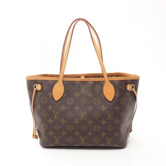 Louis Vuitton Brown Pvc Coated Canvas Leather Tote Bag (Pre-Owned)