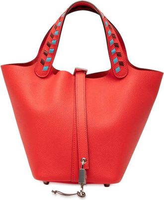 Herm&egrave;s Pre-owned Hermes Epsom Tressage Picotin Lock 18 QTZDZDQ5XX7XOLZK