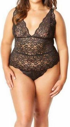 Oh là là Chéri Lunette All Over Lace Teddy - Plus Size In Black