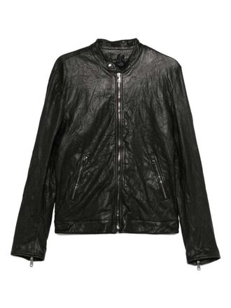 Dolce & Gabbana Lambskin Zip-Up Jacket