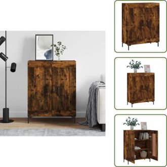 vidaXL Credenza per casa - vidaXL Credenza Rovere Fumo 69,5x34x90 cm in Legno Multistrato - Credenza moderna