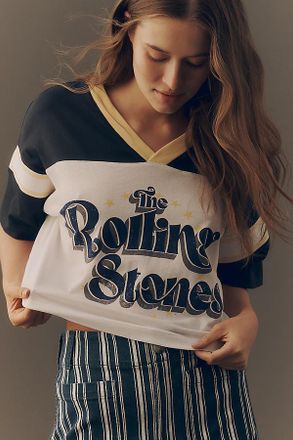 Chaser Rolling Stones Crop Tee