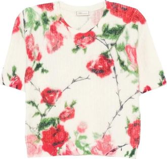 Blumarine Gebreide top met ronde hals - Dames - Ronde hals truien - Veelkleurig - S - Truien & Vesten