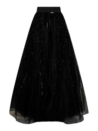 Room76 Long Black Tulle Skirt