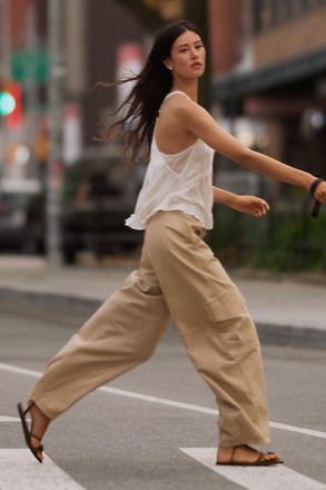 Pilcro Aero Wide Leg Cargo Pants