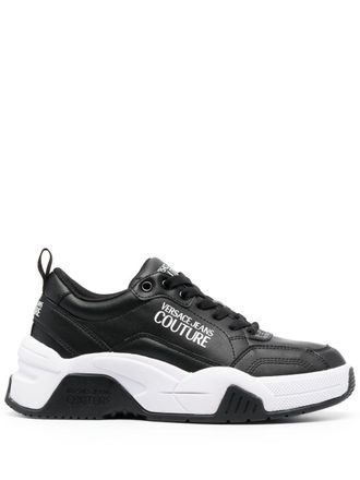 Versace Jeans Couture Muiltjes met logoprint - Zwart