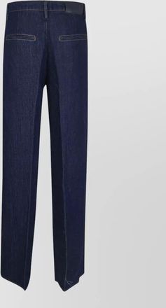 7 For All Mankind linen-blend high-rise wide-leg tailored trousers