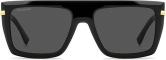 Dsquared2 Icon 0177/S Zonnebrillen - unisex - Zonnebrillen - Zwart - 56 MM - Accessoires