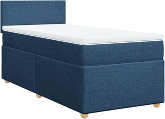 vidaXL Vidaxl - Cama Box Spring Con Colch&oacute;n Tela Azul 90x200 Cm