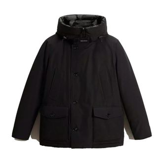 Woolrich Arctic Anorak - Heren - Winterjassen - Zwart - L - Katoen - Jassen