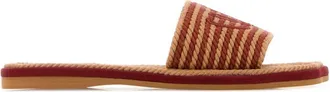 Chlo&eacute; Pink Stripes Slides