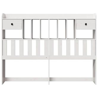 Berkfield Home Headboard with Storage White 150 cm Solid Wood Pine