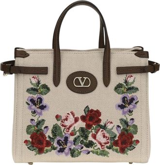 Valentino Garavani Beige Antibes Small Tote