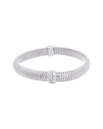 Meshmerise 18K Plated 0.10 Ct. Tw. Diamond Mesh Bangle
