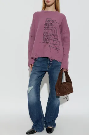 Akep Jeans With A Vintage Effect, Womens, Navy Blue