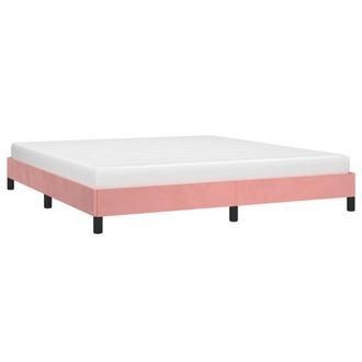 vidaXL Estructura De Cama Sin Colch&oacute;n Terciopelo Rosa 160x200 Cm Vidaxl