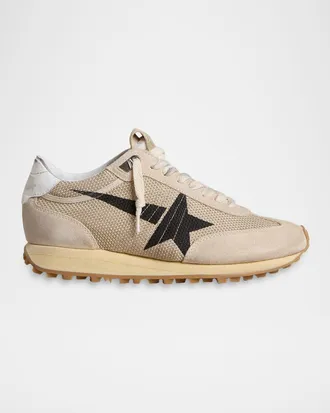 Golden Goose Running Marathon Mixed Leather Sneakers