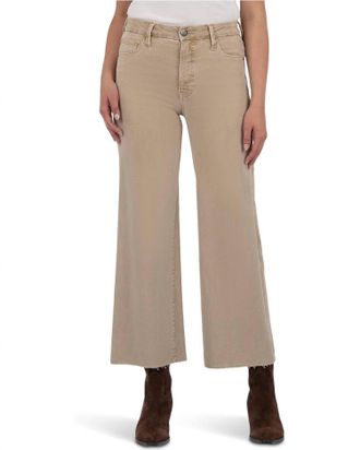 Kut from the Kloth Meg Wide Leg Jeans In Biscuit Wash