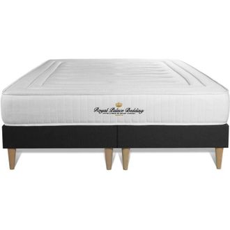 Royal Palace Bedding Royal Palace Bedding - Base Tapizada Negro + Colch&oacute;n Con Espuma Viscoel&aacute;stica 2x80x200