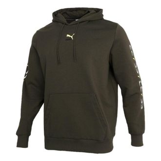 Puma Graphic Hoodie Olive Green White 531243-70