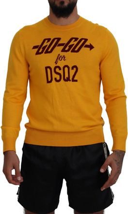 Dsquared2 Dsquared&sup2; Wool Long Sleeves Men Pullover Mens Sweater (Pre-Owned)