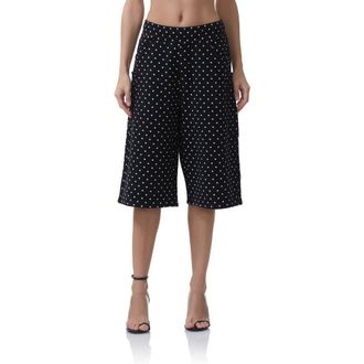 AFRM Conrad Polka Dot Bermuda Shorts in Noir Micro Dot at Nordstrom, Size X-Small