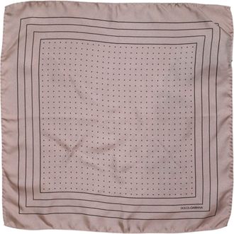 Dolce & Gabbana Dotted Silk Square Scarf - Beige