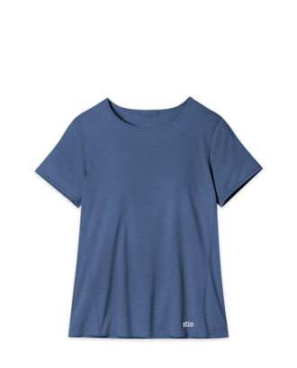 Stio | Womens Lucent Tee Shirt Short Sleeve, Size Extra Small in Vintage Indigo