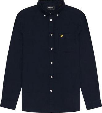 Lyle & Scott Overhemden, Heren, Blauw, M, Katoen, Klassiek Oxford Overhemd