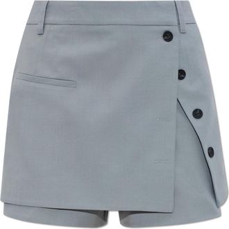Iro Amira Skort - Dames - Bermuda - Grijs - S - Leer - Korte Broeken