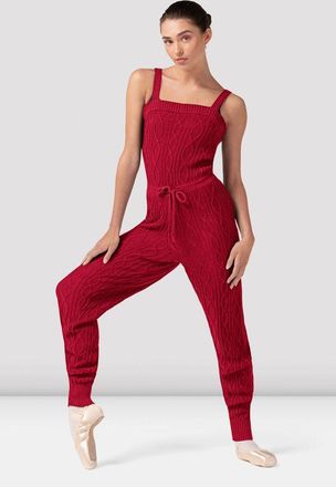 Bloch BLOCH Ladies Haliay Knit Jumpsuit, Cherry