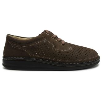 Finn Comfort Baden Nubuck Mens Lace Up Shoes - Brown - Size:UK 10.5