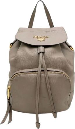 Prada Pre-owned Backpacks, female, Gray, Size: ONE SIZE Pre-owned Vintage Backpack
