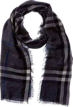Burberry Check Wool & Silk-Blend Scarf