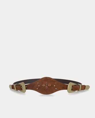 Fortela Temple Bustier Leather Belt in Brown at Nordstrom, Size 75
