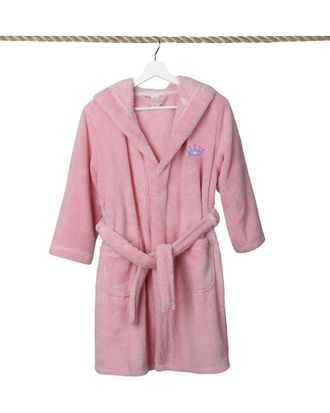 Linum Home Textiles Kids Super Plush Double Brushed Hooded Bathrobe
