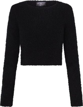 Cortana Zachte- jersey en babykameelwol en zijde zwart- - Dames - Ronde hals truien - Zwart - S - Wol - Truien & Vesten