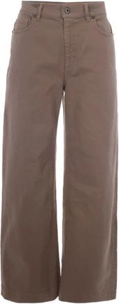 P.A.R.O.S.H. Cuoricini Wide Broeken - Dames - Wijde Broeken - Beige - XS - Katoen - Broeken