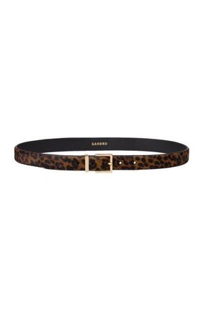 Sandro Pony effect leather belt in Brown at Nordstrom, Size Small