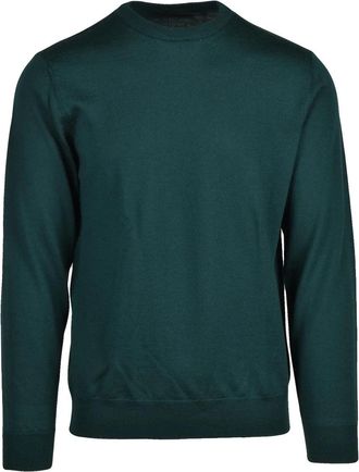 BATURO Baturo Merino Wool Crew Neck Sweater with Ribbed Details