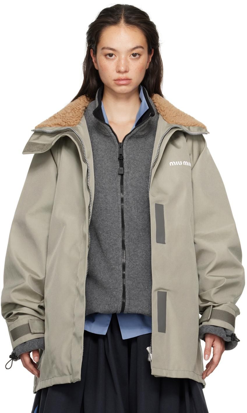 ジャケット MIU MIU Recycled polyester hooded down jacket Recycled polyester hooded down jacket MIU MIU - Nugnes1920